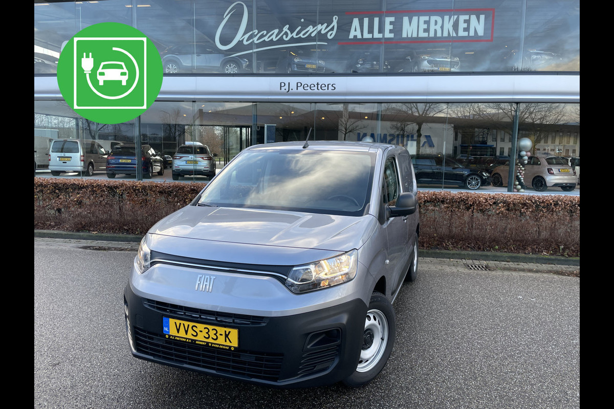 Fiat E-Doblò 136 L1 50 kWh Airco - Cruise control - ParkS-A - Radio - USB - CD+AB - Ramen E-VZ - L-Steun - Zijschuifd-R - Laadvloer - Tussenschot-V