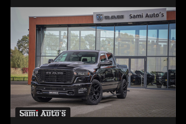 Dodge Ram NIGHT PREMIUM 2025 | BOM VOL + 14.4 INCH SCHERM BOM VOL | LUCHTVERING | HUD | HURRICAN 420PK 636 Nm TWIN TURBO | PRIJS MET LPG E DUBBELE CABINE | PICK UP | 5 PERSOONS | DC | GRIJSKENTEKEN | VOORRAAD NR 2214 - 4963