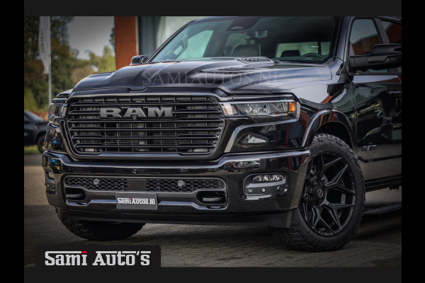 Dodge Ram NIGHT PREMIUM 2025 | BOM VOL + 14.4 INCH SCHERM BOM VOL | LUCHTVERING | HUD | HURRICAN 420PK 636 Nm TWIN TURBO | PRIJS MET LPG E DUBBELE CABINE | PICK UP | 5 PERSOONS | DC | GRIJSKENTEKEN | VOORRAAD NR 2214 - 4963