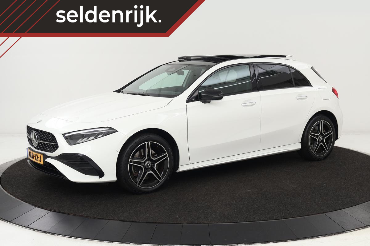 Mercedes-Benz A-Klasse 250e AMG Night | Facelift | Panoramadak | Stuurverwarming | Camera | Sfeerverlichting | Navigatie | Full LED | DAB+