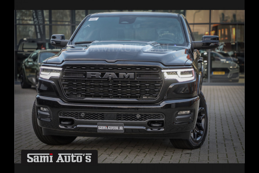 Dodge Ram 1500 LIMITED NIGHT H.O 540PK 706 Nm 2025 | XB9 | MASSAGE | BOM VOL | CREW CAB | DUBBELE CABINE | GRIJSKENTEKEN | €99950,- EXCL BTW | VOORRAAD 2258 - 9036