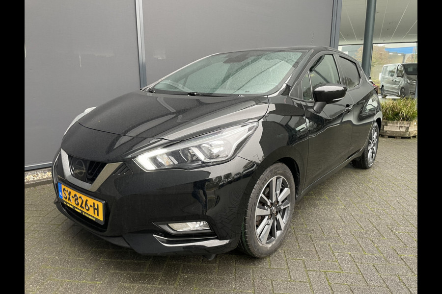 Nissan Micra 0.9 IG-T Business Edition Climate control - Cruise control - Park.sensoren A - Navi full map - A-uitrij camera - Multi functioneel Lederen stuurwiel - Mistlampen - Trekhaak - Ramen E-voor - Bluetooth /DAB /Multimedia