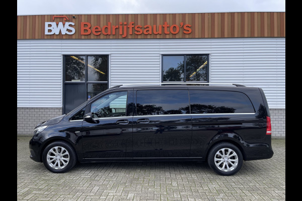 Mercedes-Benz V-Klasse 250d Extra Lang Avantgarde 8 persoons / vaste prijs rijklaar € 40.950 marge ( geen btw ) / zwart metallic / euro 6 diesel / cruise en climate control / leer / automaat !