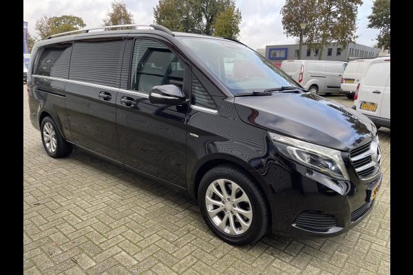 Mercedes-Benz V-Klasse 250d Extra Lang Avantgarde 8 persoons / vaste prijs rijklaar € 40.950 marge ( geen btw ) / zwart metallic / euro 6 diesel / cruise en climate control / leer / automaat !