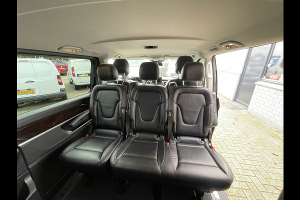 Mercedes-Benz V-Klasse 250d Extra Lang Avantgarde 8 persoons / vaste prijs rijklaar € 40.950 marge ( geen btw ) / zwart metallic / euro 6 diesel / cruise en climate control / leer / automaat !