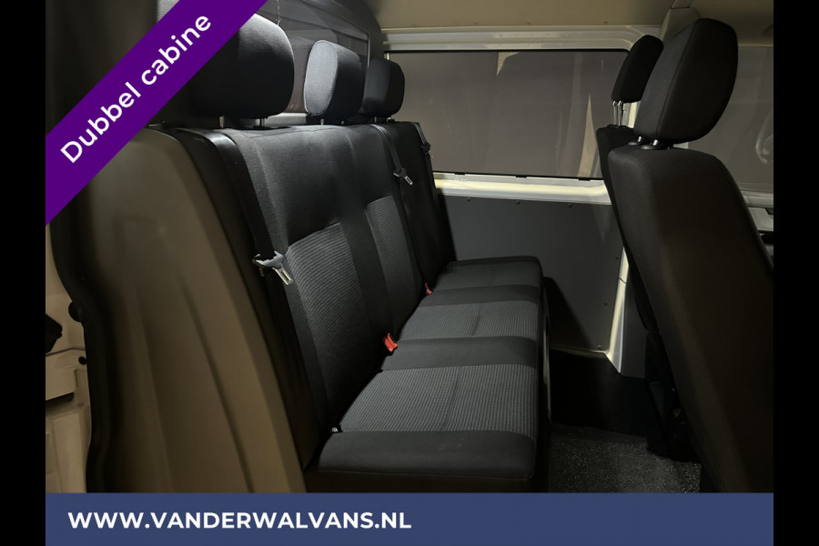 Volkswagen Transporter 2.0 TDI 150pk L2H1 Dubbele cabine **BPM VRIJ voor de Ondernemer** Euro6 Airco | Navigatie | 2500kg Trekhaak | 5-Zits | imperiaal, cruisecontrol, apple carplay, android auto