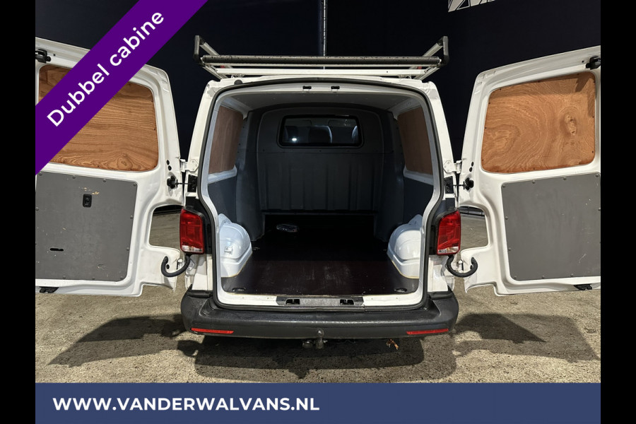 Volkswagen Transporter 2.0 TDI 150pk L2H1 Dubbele cabine **BPM VRIJ voor de Ondernemer** Euro6 Airco | Navigatie | 2500kg Trekhaak | 5-Zits | imperiaal, cruisecontrol, apple carplay, android auto