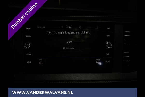 Volkswagen Transporter 2.0 TDI 150pk L2H1 Dubbele cabine **BPM VRIJ voor de Ondernemer** Euro6 Airco | Navigatie | 2500kg Trekhaak | 5-Zits | imperiaal, cruisecontrol, apple carplay, android auto