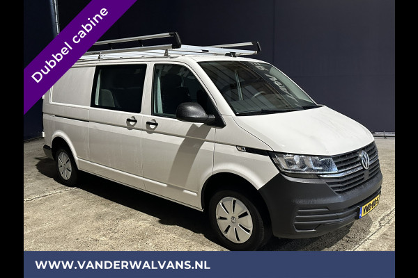 Volkswagen Transporter 2.0 TDI 150pk L2H1 Dubbele cabine **BPM VRIJ voor de Ondernemer** Euro6 Airco | Navigatie | 2500kg Trekhaak | 5-Zits | imperiaal, cruisecontrol, apple carplay, android auto