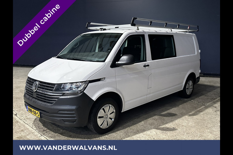 Volkswagen Transporter 2.0 TDI 150pk L2H1 Dubbele cabine **BPM VRIJ voor de Ondernemer** Euro6 Airco | Navigatie | 2500kg Trekhaak | 5-Zits | imperiaal, cruisecontrol, apple carplay, android auto