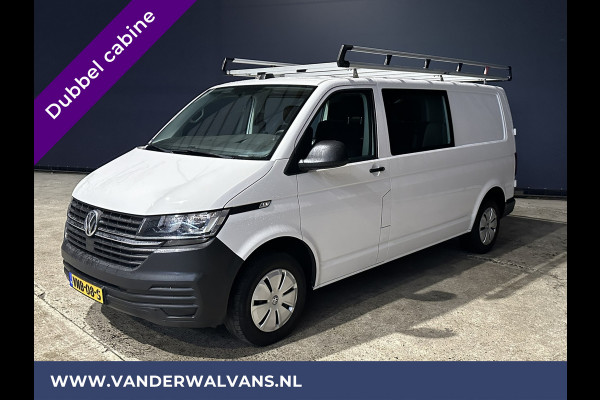 Volkswagen Transporter 2.0 TDI 150pk L2H1 Dubbele cabine **BPM VRIJ voor de Ondernemer** Euro6 Airco | Navigatie | 2500kg Trekhaak | 5-Zits | imperiaal, cruisecontrol, apple carplay, android auto