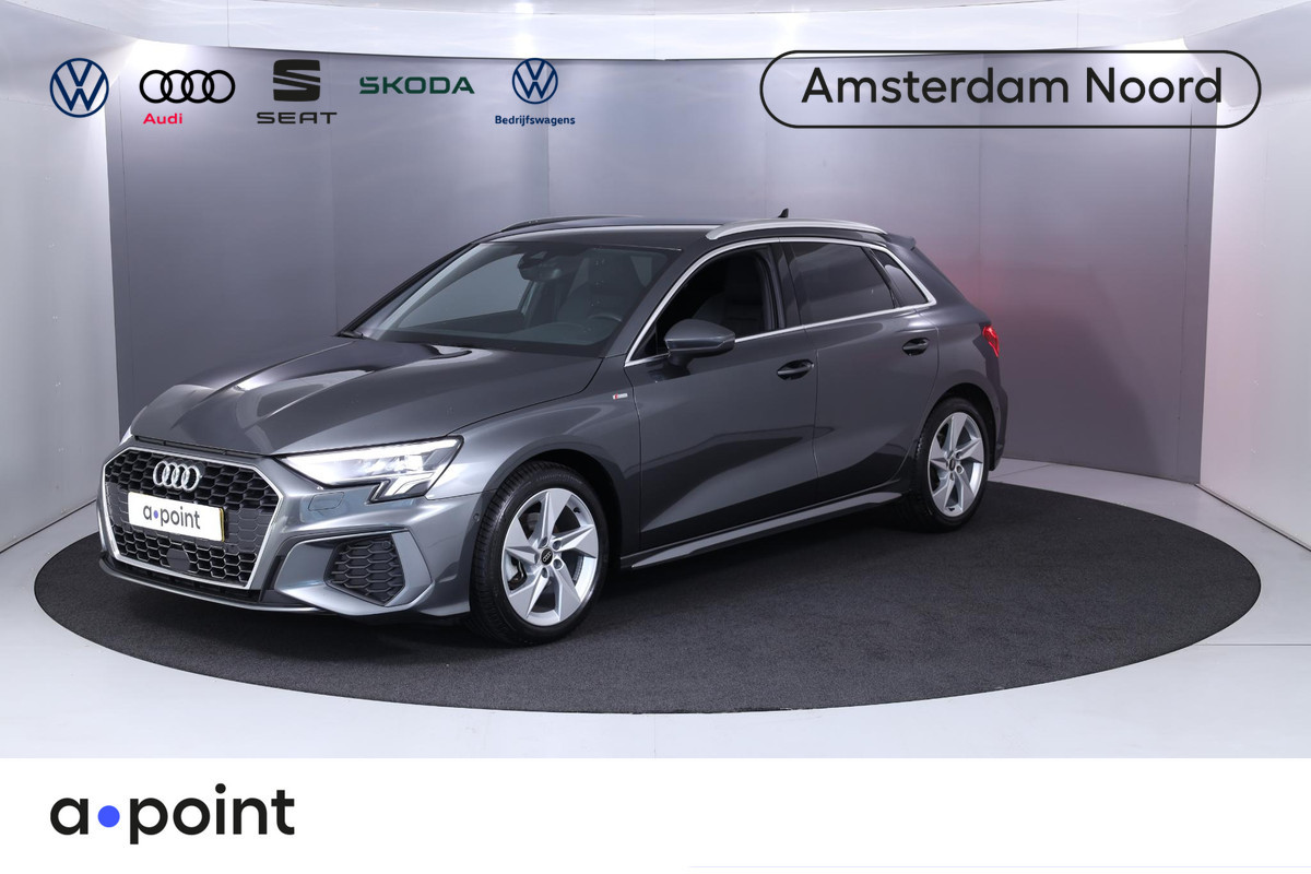 Audi A3 Sportback 30 TFSI S-line 110 pk S-tronic | Verlengde garantie | Navigatie | Parkeersensoren (Park assist) | Cruise control | Full-LED koplampen |