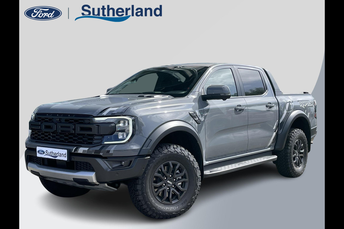 Ford Ranger 3.0 EcoBoost Raptor 288pk V6 Automaat Rijklaar! | Conquer Grey Metallic | Raptor Pack   Nieuw Model | SYNC4 | 2.500kg Trekgewicht | Matrix LED Koplampen | Prijs incl. ombouwkosten Grijs Kenteken