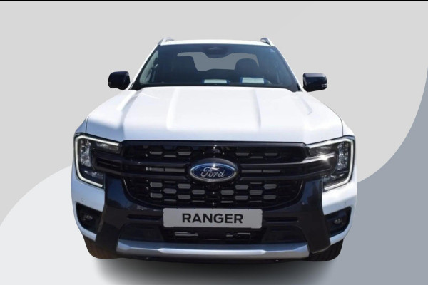 Ford Ranger 2.0 Wildtrak Super Cab EcoBlue automaat (BPM vrij) | 2-zits | 204pk | Technology pack | Dodehoeksensoren | 360 graden camera | Adaptive cruise control | Power Pack | Frozen White | Rollertop elektrsich |  BPM vrije levering 2024