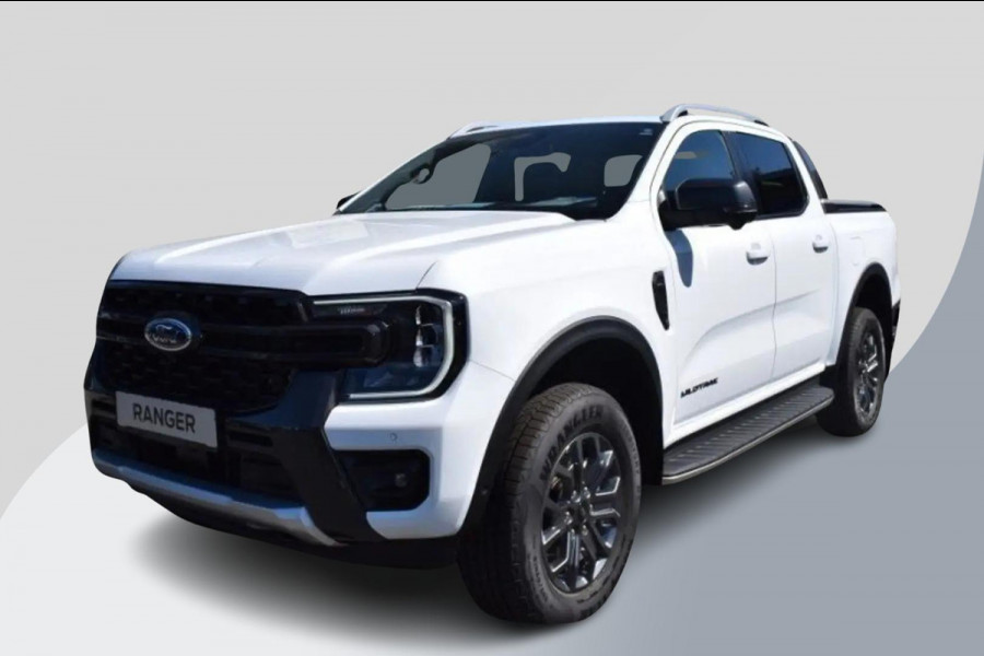 Ford Ranger 2.0 Wildtrak Super Cab EcoBlue automaat (BPM vrij) | 2-zits | 204pk | Technology pack | Dodehoeksensoren | 360 graden camera | Adaptive cruise control | Power Pack | Frozen White | Rollertop elektrsich |  BPM vrije levering 2024