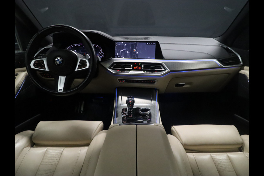 BMW X5 xDrive45e High Executive M Sport [SCHUIFKANTELDAK, ADAPTIVE CRUISE, HEAD UP, APPLE CARPLAY, MEMORYSEATS, 360 CAMERA, FLIPPERS, M PAKKET, VOL LEDER, STOELVERWARMING, NIEUWSTAAT]