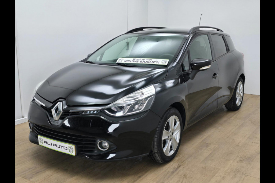 Renault Clio Estate Occasion automaat 1.2 met trekhaak en met cruisecontrol | Tweedehands Renault clio stationwagen in zwart | ALJ