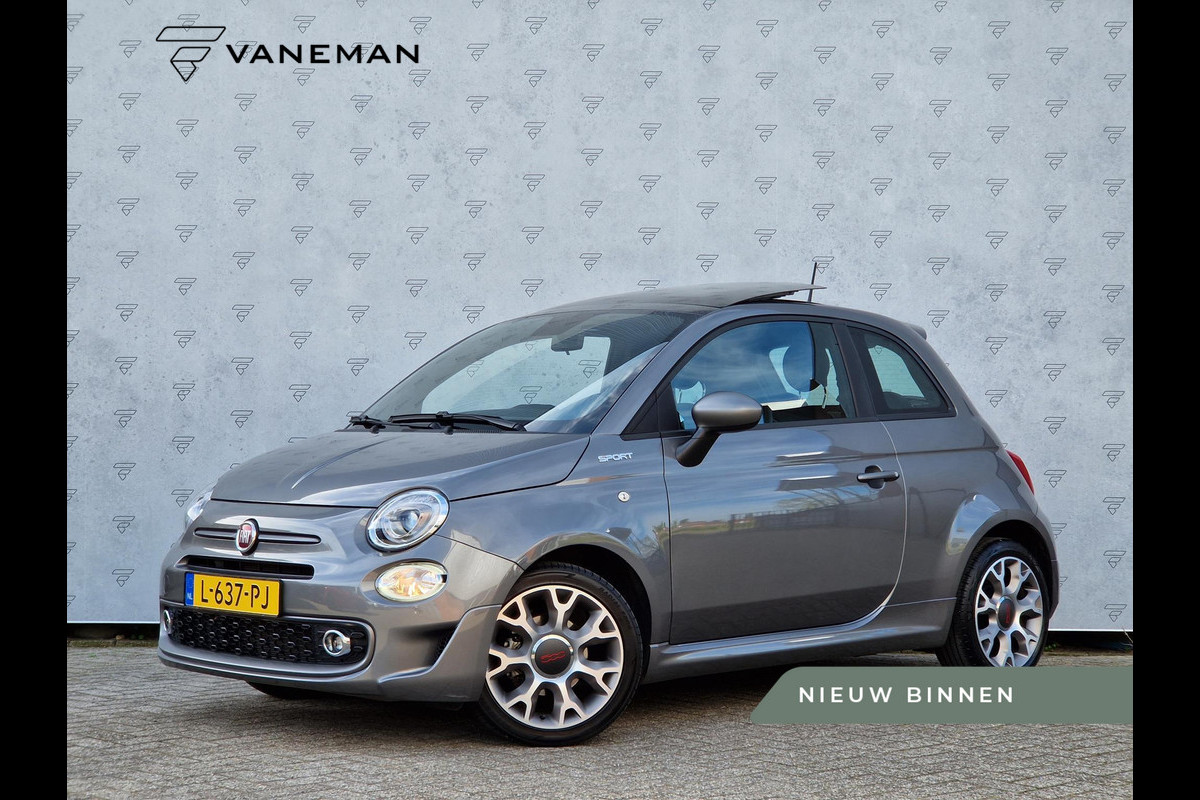 Fiat 500 1.0 Hybrid Sport | Open Dak | Cruise | Apple Carplay / Android Auto | PDC | Licht- en Regensensor |