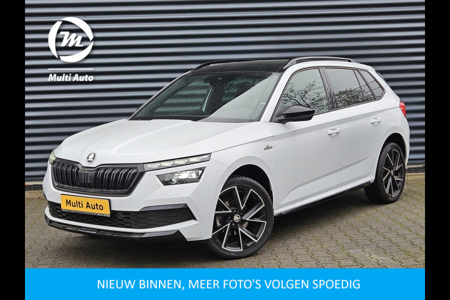 Škoda Kamiq 1.0 TSI Monte Carlo DSG | Trekhaak af Fabriek | Panodak | RS Sportstoelen Verwarmd | Keyless | Camera | Navi Full Map | El. Achterklep | Apple Carplay |