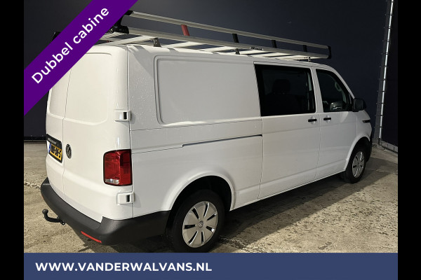 Volkswagen Transporter 2.0 TDI 150pk L2H1 Dubbele cabine **BPM VRIJ voor de Ondernemer** Euro6 Airco | Navigatie | 2500kg Trekhaak | 5-Zits | imperiaal, cruisecontrol, apple carplay, android auto