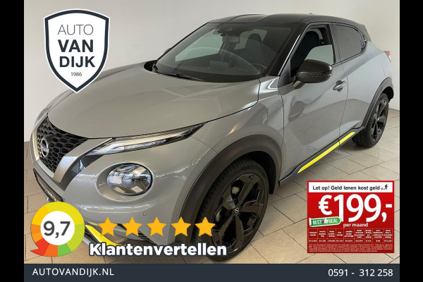 Nissan Juke 1.0 DIG-T Kiiro AIRCO CLIMA NAVI CRUISE ELEK RAMEN STOELVERW BLUETOOTH CAMERA CENT VERG PRIVACYGLAS NIEUWSTAAT