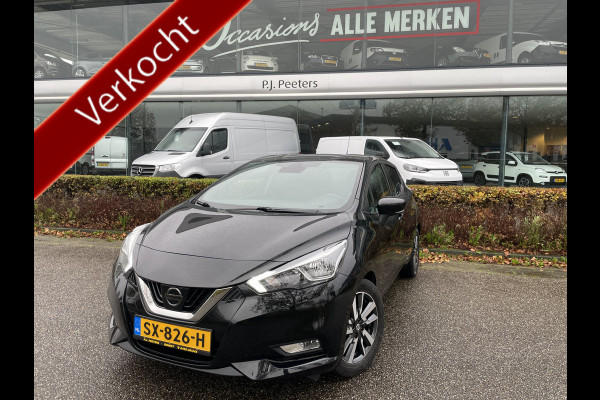 Nissan Micra 0.9 IG-T Business Edition Climate control - Cruise control - Park.sensoren A - Navi full map - A-uitrij camera - Multi functioneel Lederen stuurwiel - Mistlampen - Trekhaak - Ramen E-voor - Bluetooth /DAB /Multimedia