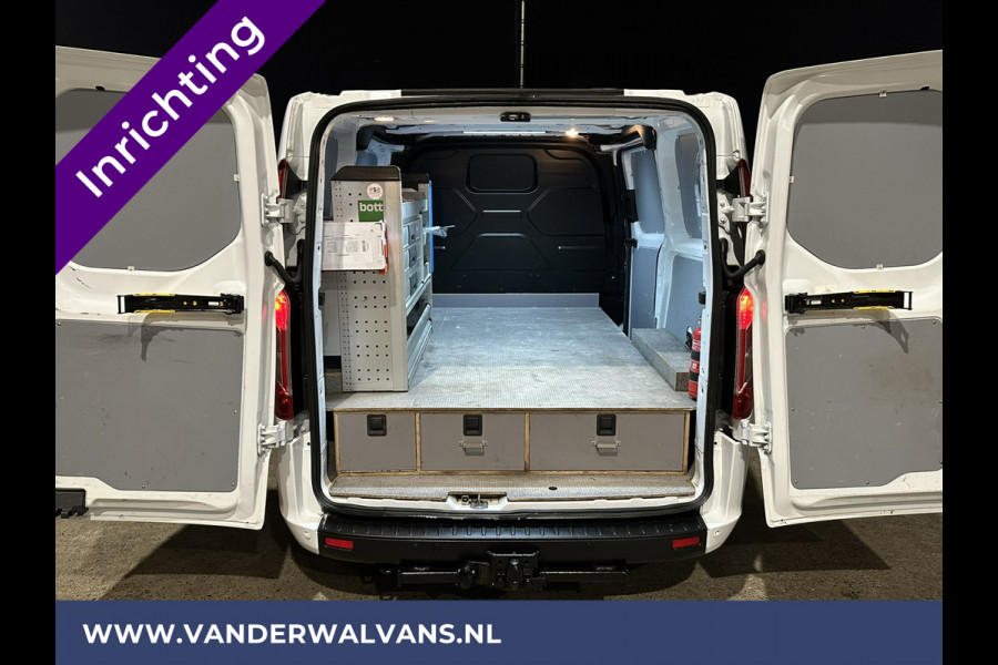 Ford Transit Custom 2.0 TDCI L1H1 inrichting Euro6 Airco | Omvormer | Camera | 2500kg Trekhaak cruisecontrol, android auto, parkeersensoren, bijrijdersbank, verwarmde voorruit