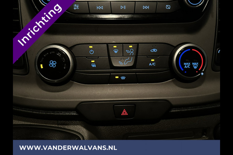 Ford Transit Custom 2.0 TDCI L1H1 inrichting Euro6 Airco | Omvormer | Camera | 2500kg Trekhaak cruisecontrol, android auto, parkeersensoren, bijrijdersbank, verwarmde voorruit