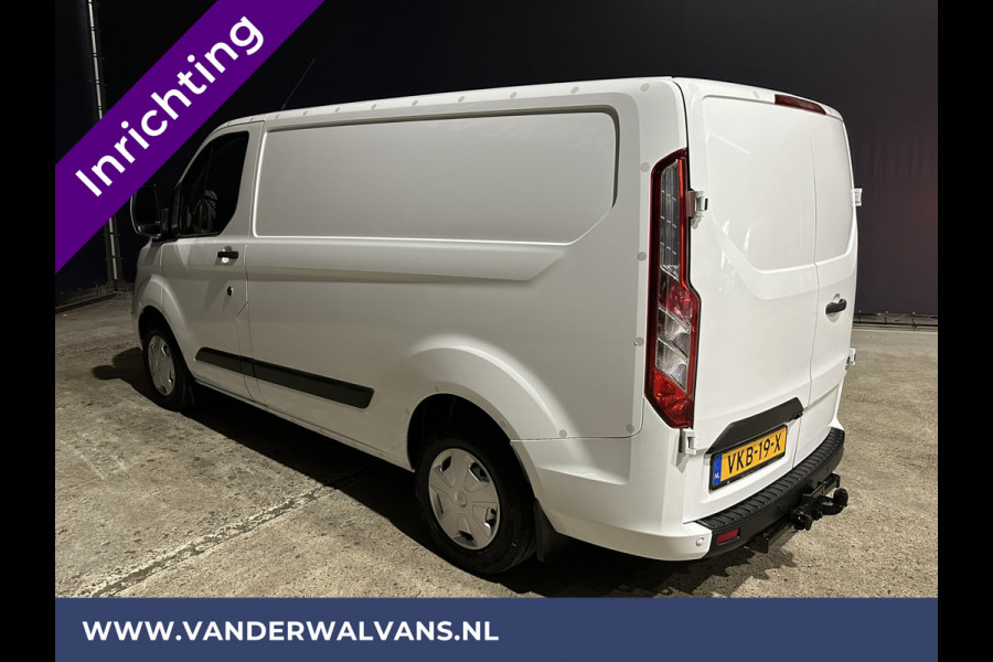 Ford Transit Custom 2.0 TDCI L1H1 inrichting Euro6 Airco | Omvormer | Camera | 2500kg Trekhaak cruisecontrol, android auto, parkeersensoren, bijrijdersbank, verwarmde voorruit