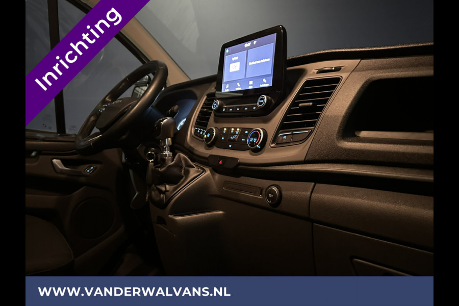 Ford Transit Custom 2.0 TDCI L1H1 inrichting Euro6 Airco | Omvormer | Camera | 2500kg Trekhaak cruisecontrol, android auto, parkeersensoren, bijrijdersbank, verwarmde voorruit