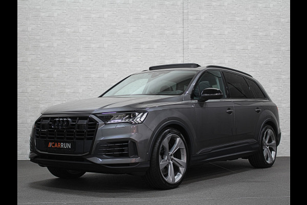 Audi Q7 55 TFSI e Quattro | ACC | Panorama | Massage | Stoelventilatie | Head-Up | Luchtvering | Trekhaak | LED-Matrix | Memory | Leder | Standkachel | Dodehoek | Camera | Draadloos Laden | Virtual Cockpit |