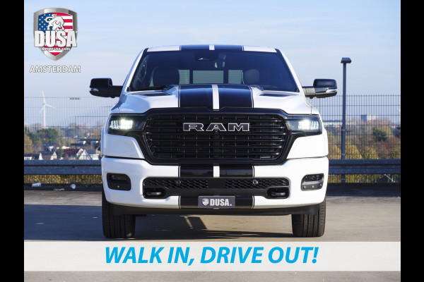 Dodge Ram 1500 | Laramie | Night Edition | Crew Cab | 4X4 | 2025 Panorama | Niveau regeling | 14,4-inch Touchscreen | Passenger Display Meerprijs extra opties / Accessoires zoals Deksel, Backflip, Fenders, wraps, Stripings etc