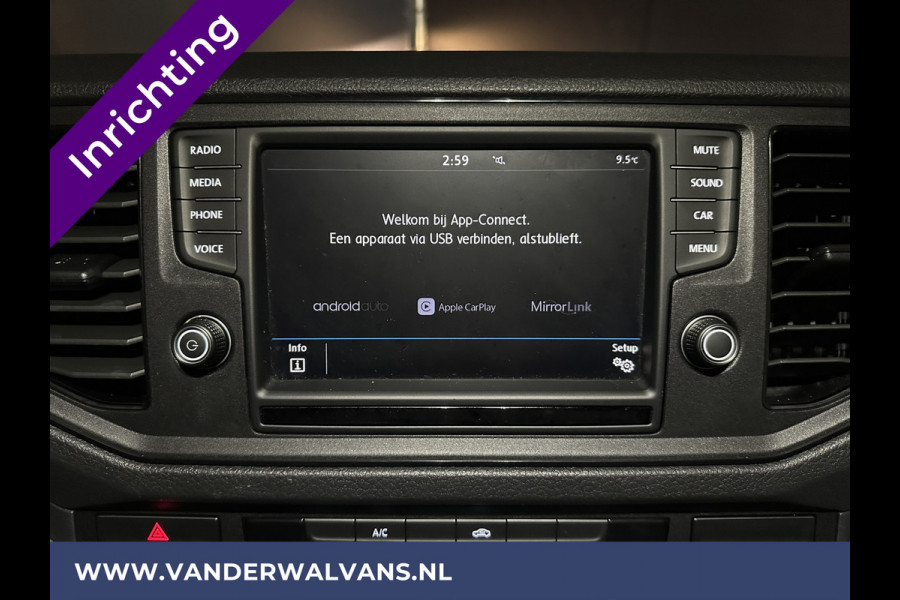 Volkswagen Crafter 2.0 TDI L3H2 L2H1 inrichting Euro6 Airco | 2x Zijdeur | Camera | Trekhaak | Cruisecontrol Apple Carplay, Android Auto, Chauffeursstoel, Bijrijdersbank