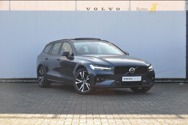 Volvo V60 163pk B3 Ultimate Dark / Adoptieve Cruise control / Pilot Assist / Semi elektrische trekhaak / 360 camera / Apple Carplay/ Panoramisch schuif-kanteldak / Stoel- en stuurwielverwarming/ Elektrisch verstelbare stoelen met geheugen /