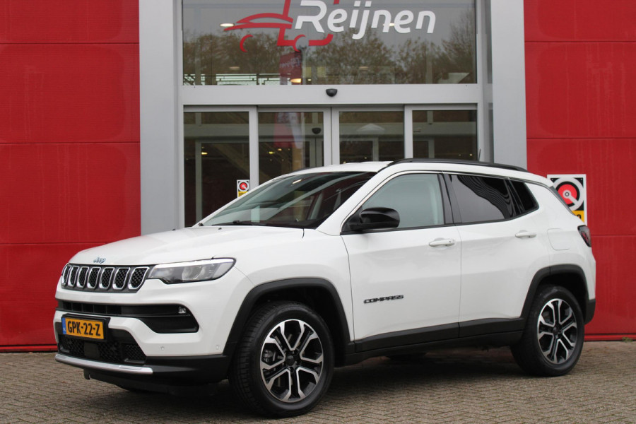 Jeep Compass 4xe 190pk Plug-in Hybrid LIMITED BUSINESS AUTOMAAT | NAVIGATIE 10,25 "TOUCHSCREEN | APPLE CARPLAY/ANDROID AUTO | ACHTERUITRIJ CAMERA | DAB+ RADIO | CLIMATE CONTROL | 18" DIAMAND CUT LICHTMETALEN VELGEN | ADAPTIVE / CRUISE CONTROL | DIGITAAL INSTRUMENTENPANEEL | ELEKTRISCH BEDIENBARE ACHTERKLEP | FULL LED KOPLAMPEN | LED MISTLAMPEN / BOCHTVERLICHTING | KEYLESS ENTRY & START | DRAADLOOS LADEN |