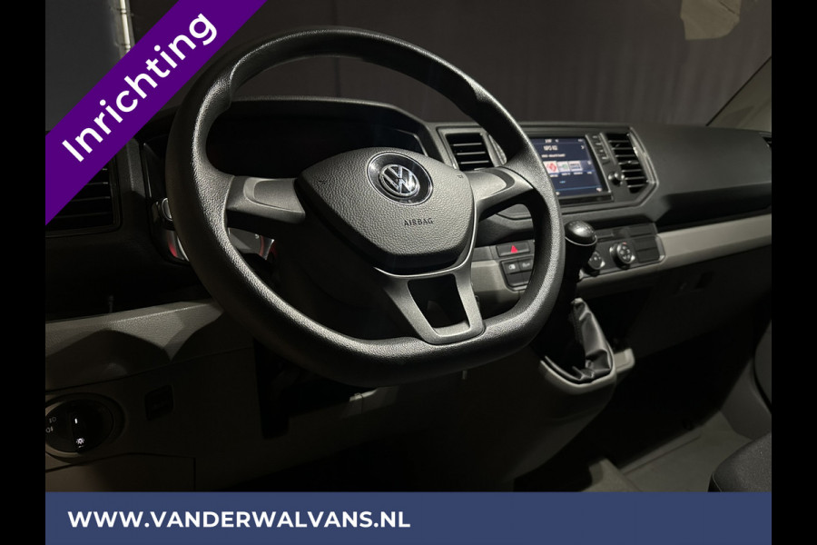 Volkswagen Crafter 2.0 TDI L3H2 L2H1 inrichting Euro6 Airco | 2x Zijdeur | Camera | Trekhaak | Cruisecontrol Apple Carplay, Android Auto, Chauffeursstoel, Bijrijdersbank