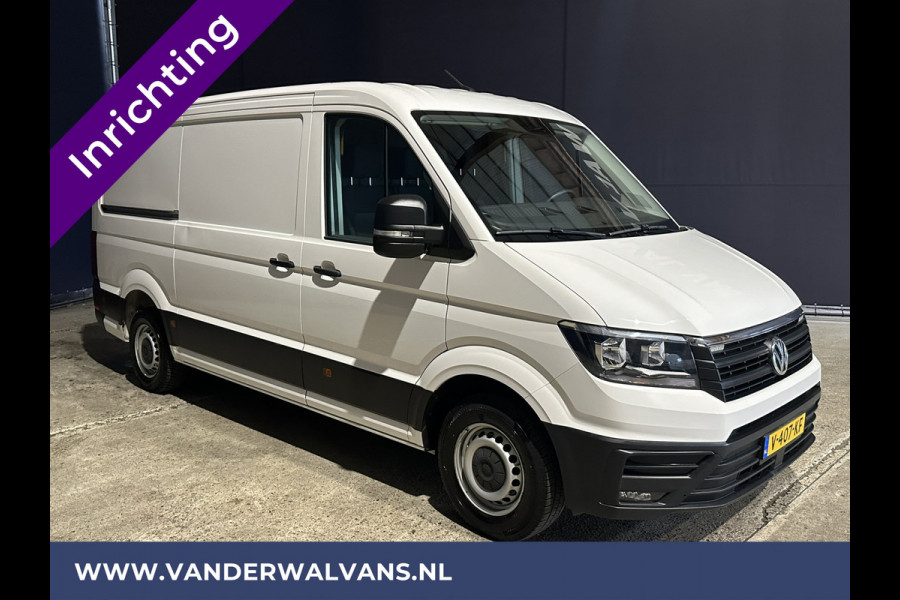 Volkswagen Crafter 2.0 TDI L3H2 L2H1 inrichting Euro6 Airco | 2x Zijdeur | Camera | Trekhaak | Cruisecontrol Apple Carplay, Android Auto, Chauffeursstoel, Bijrijdersbank