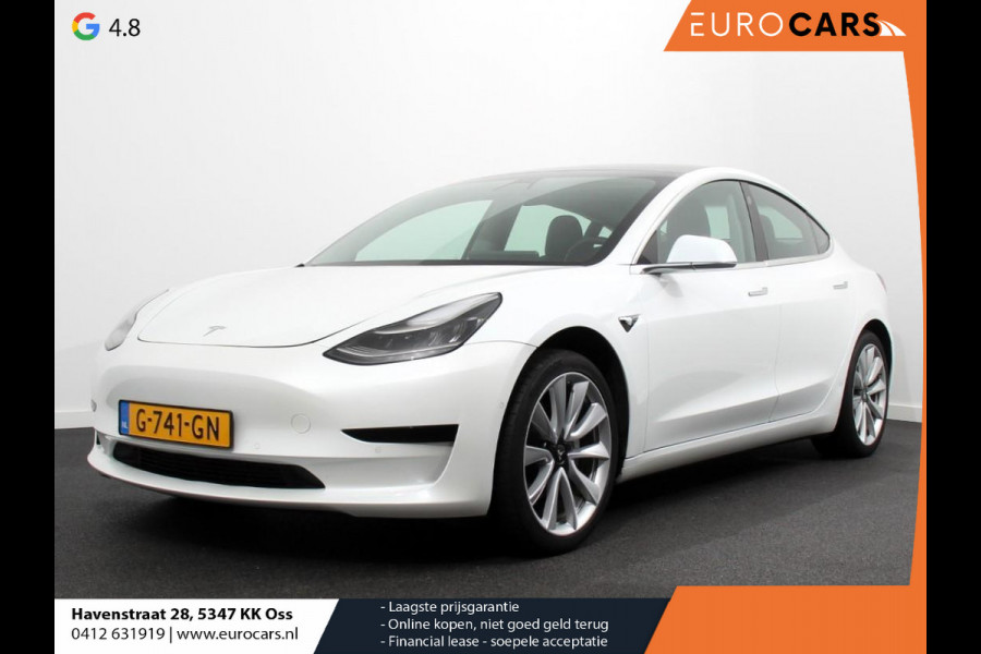 Tesla Model 3 RWD 60 kWh Standard Range Plus | Navigatie | Panorama dak | 360 camera | Parkeersensoren | Stoelverwarming | 19" lichtmetalen velgen | Ledverlichting Leder | Climate Control |