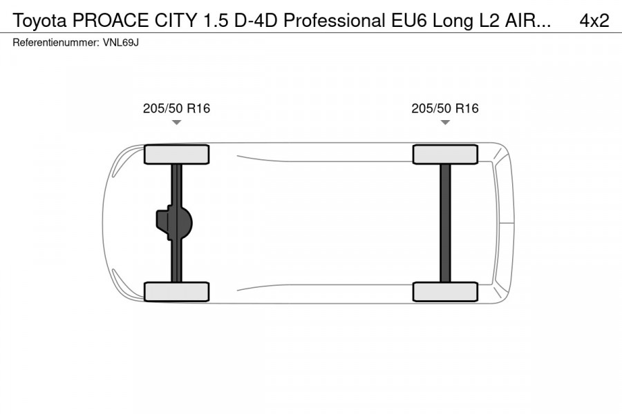 Toyota PROACE CITY 1.5 D-4D Professional EU6 Long L2 AIRCO NAVIGATIE PDC