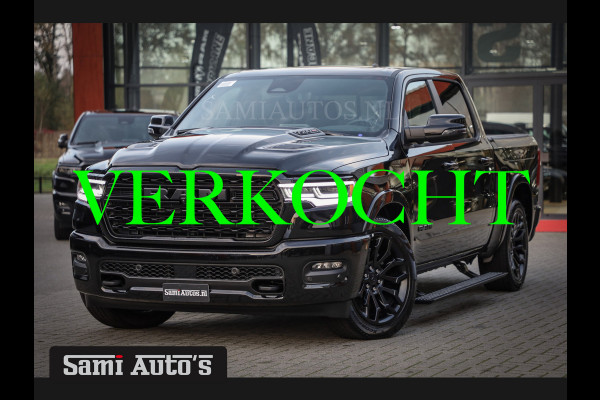 Dodge Ram 1500 LIMITED NIGHT H.O 540PK 706 Nm 2025 | XB9 | MASSAGE | BOM VOL | CREW CAB | DUBBELE CABINE | GRIJSKENTEKEN | €99950,- EXCL BTW | VOORRAAD 2259 - 9038