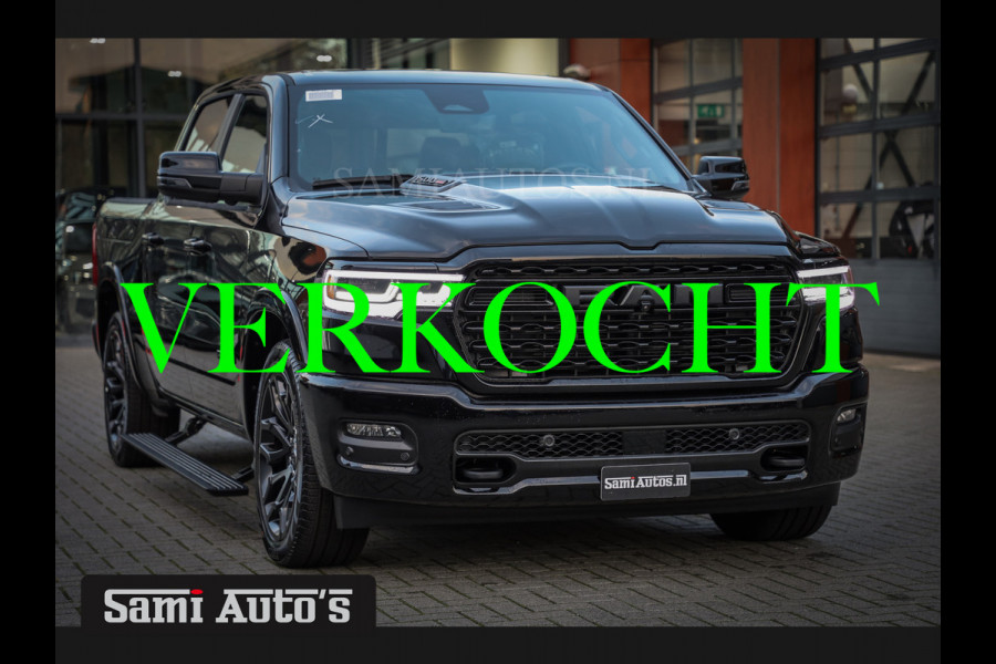 Dodge Ram 1500 LIMITED NIGHT H.O 540PK 706 Nm 2025 | XB9 | MASSAGE | BOM VOL | CREW CAB | DUBBELE CABINE | GRIJSKENTEKEN | €99950,- EXCL BTW | VOORRAAD 2259 - 9038