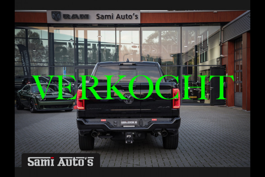 Dodge Ram 1500 LIMITED NIGHT H.O 540PK 706 Nm 2025 | XB9 | MASSAGE | BOM VOL | CREW CAB | DUBBELE CABINE | GRIJSKENTEKEN | €99950,- EXCL BTW | VOORRAAD 2259 - 9038