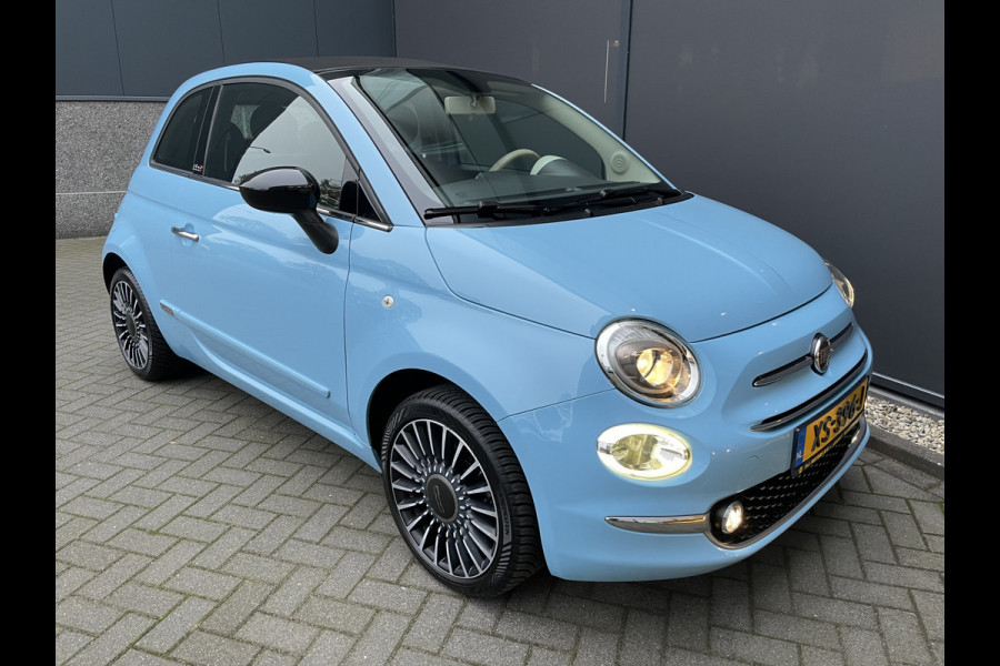 Fiat 500C 1.2 Lounge Cabrio - Airco - elektrisch bedienbare kap - navigatie - parkeersensoren achter - Lederen stuurwiel/bekleding lederen stoelen