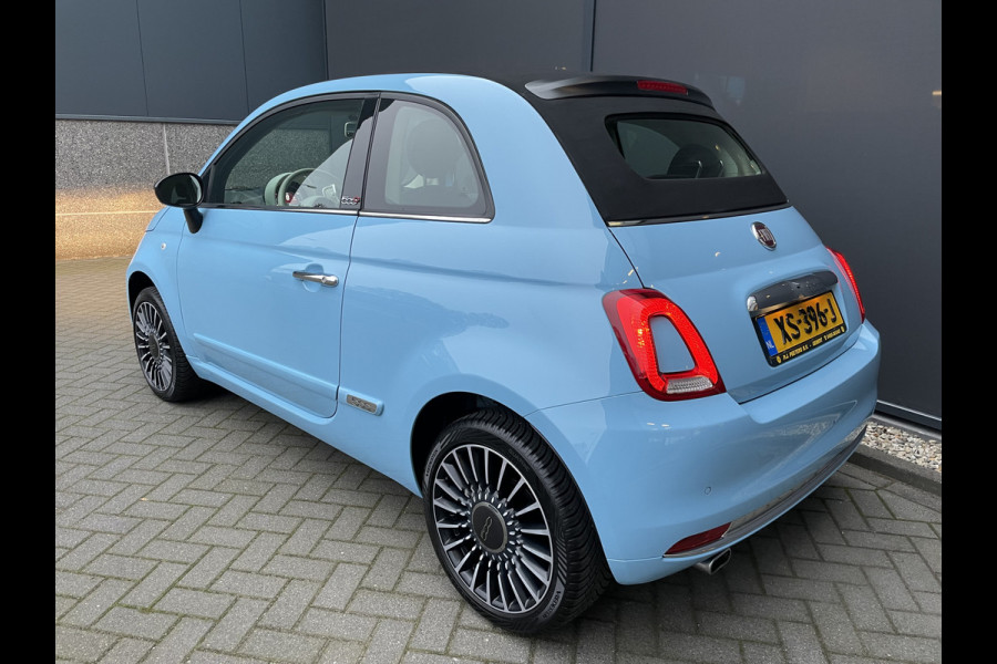 Fiat 500C 1.2 Lounge Cabrio - Airco - elektrisch bedienbare kap - navigatie - parkeersensoren achter - Lederen stuurwiel/bekleding lederen stoelen