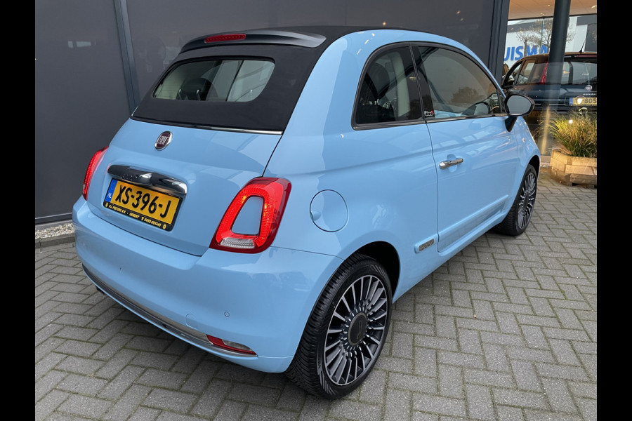 Fiat 500C 1.2 Lounge Cabrio - Airco - elektrisch bedienbare kap - navigatie - parkeersensoren achter - Lederen stuurwiel/bekleding lederen stoelen