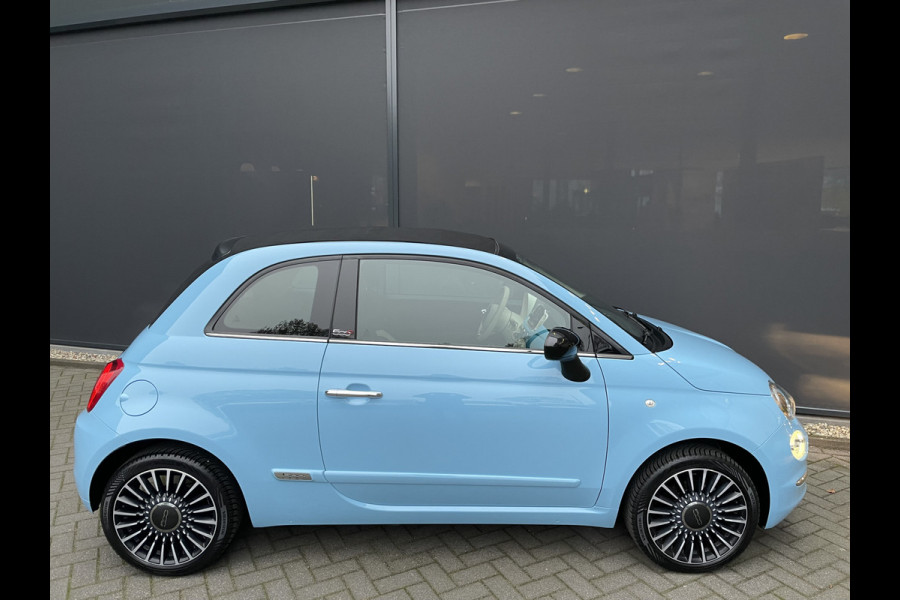 Fiat 500C 1.2 Lounge Cabrio - Airco - elektrisch bedienbare kap - navigatie - parkeersensoren achter - Lederen stuurwiel/bekleding lederen stoelen