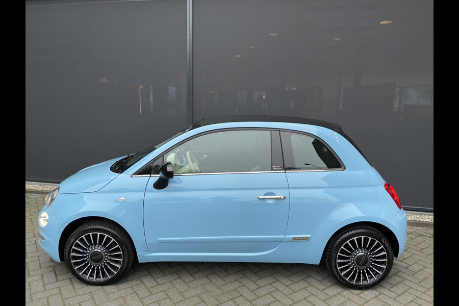 Fiat 500C 1.2 Lounge Cabrio - Airco - elektrisch bedienbare kap - navigatie - parkeersensoren achter - Lederen stuurwiel/bekleding lederen stoelen