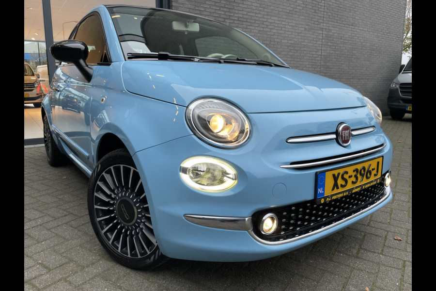 Fiat 500C 1.2 Lounge Cabrio - Airco - elektrisch bedienbare kap - navigatie - parkeersensoren achter - Lederen stuurwiel/bekleding lederen stoelen