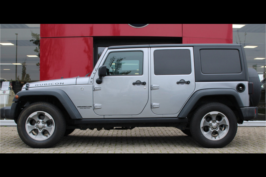 Jeep Wrangler 2.8 CRD Rubicon Grijs Kenteken! | Trekhaak Afneembaar | Navigatie | Airco | Stoelverwarming