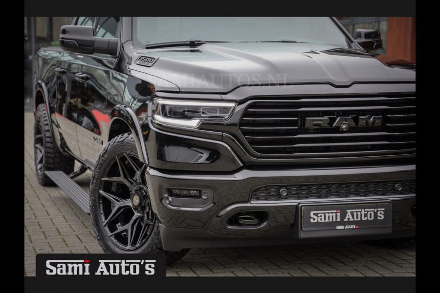 Dodge Ram 1500 LONGHORN BLACK OPS | HUD & VIRTUAL | PRIJS MET LPG + HEAD UP ADG + DEKSEL + PANORAMADAK GWJ + LUCHTVERING SER + BOM VOL | L CREW CAB | DUBBELE CABINE | 5,7L V8 HEMI 402 PK 4X4 | 5 PERSOONS | GRIJSKENTEKEN | VOORRAAD NR 2202 - 9563